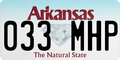 AR license plate 033MHP