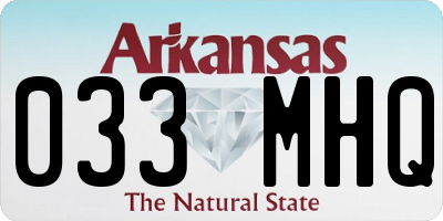 AR license plate 033MHQ