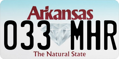 AR license plate 033MHR