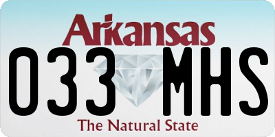 AR license plate 033MHS