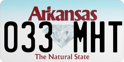 AR license plate 033MHT