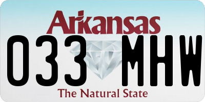AR license plate 033MHW