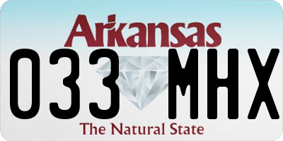 AR license plate 033MHX