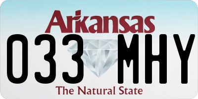 AR license plate 033MHY