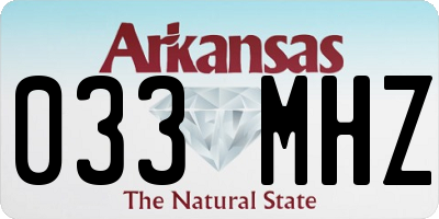 AR license plate 033MHZ