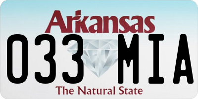 AR license plate 033MIA