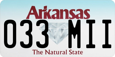 AR license plate 033MII