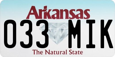 AR license plate 033MIK