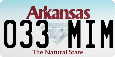 AR license plate 033MIM