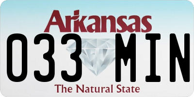 AR license plate 033MIN
