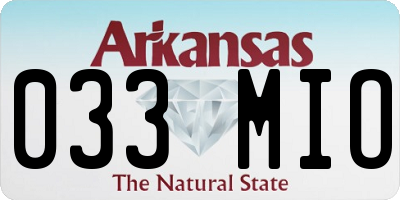 AR license plate 033MIO