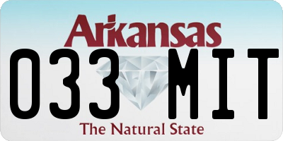 AR license plate 033MIT
