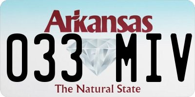 AR license plate 033MIV