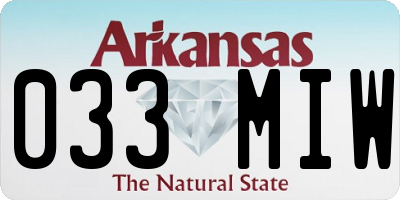 AR license plate 033MIW