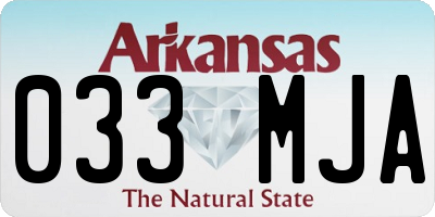 AR license plate 033MJA