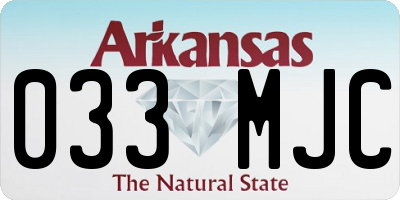 AR license plate 033MJC