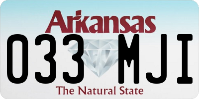 AR license plate 033MJI