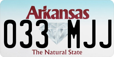 AR license plate 033MJJ