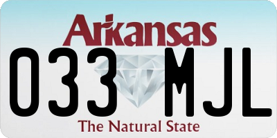 AR license plate 033MJL