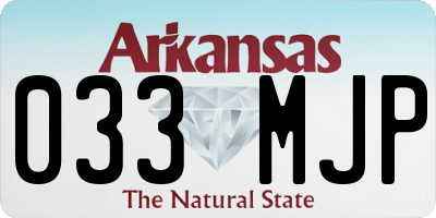 AR license plate 033MJP
