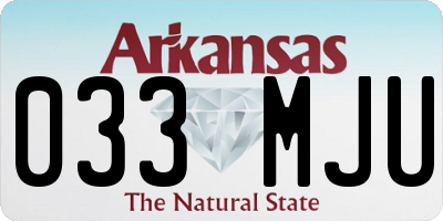AR license plate 033MJU