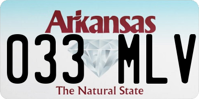 AR license plate 033MLV
