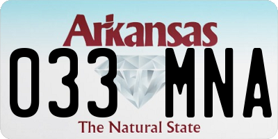 AR license plate 033MNA