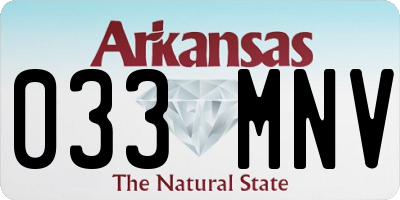 AR license plate 033MNV