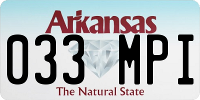 AR license plate 033MPI