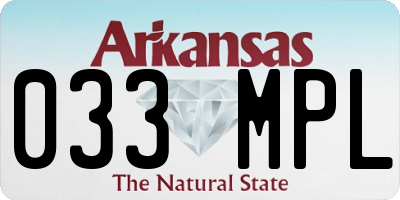 AR license plate 033MPL