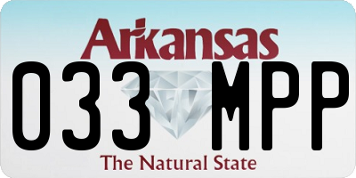 AR license plate 033MPP