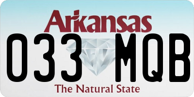 AR license plate 033MQB