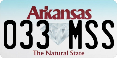 AR license plate 033MSS