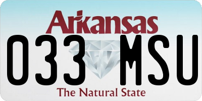 AR license plate 033MSU