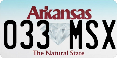 AR license plate 033MSX
