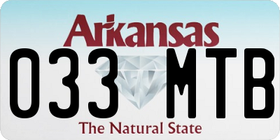 AR license plate 033MTB