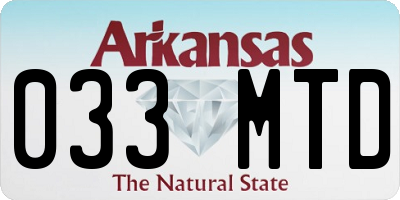 AR license plate 033MTD