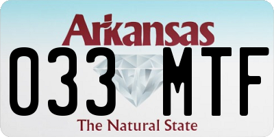 AR license plate 033MTF