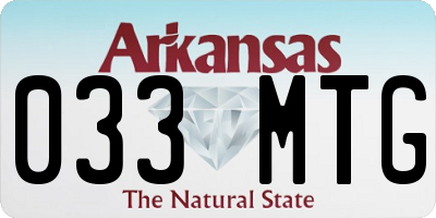 AR license plate 033MTG