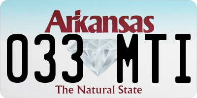 AR license plate 033MTI