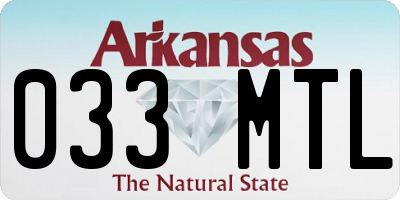 AR license plate 033MTL