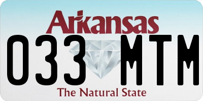 AR license plate 033MTM