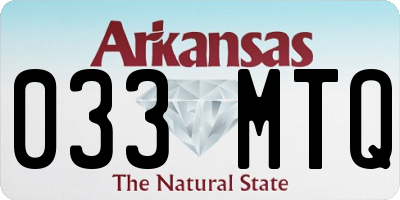 AR license plate 033MTQ