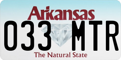 AR license plate 033MTR