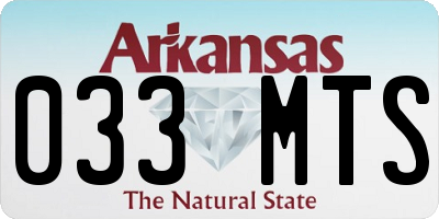 AR license plate 033MTS