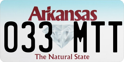 AR license plate 033MTT