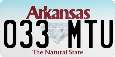 AR license plate 033MTU