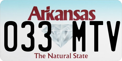 AR license plate 033MTV