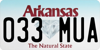AR license plate 033MUA