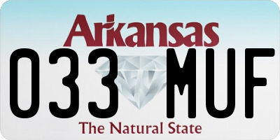 AR license plate 033MUF